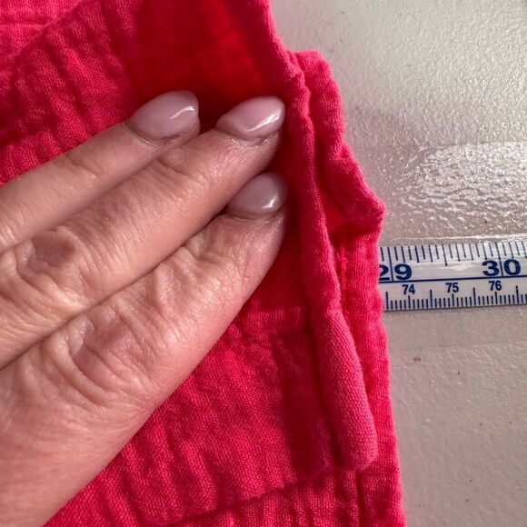 J Crew Double-gauze Button Down Shirt Pink Cotton Size Medium Swim Cover Up - Picture 12 of 12